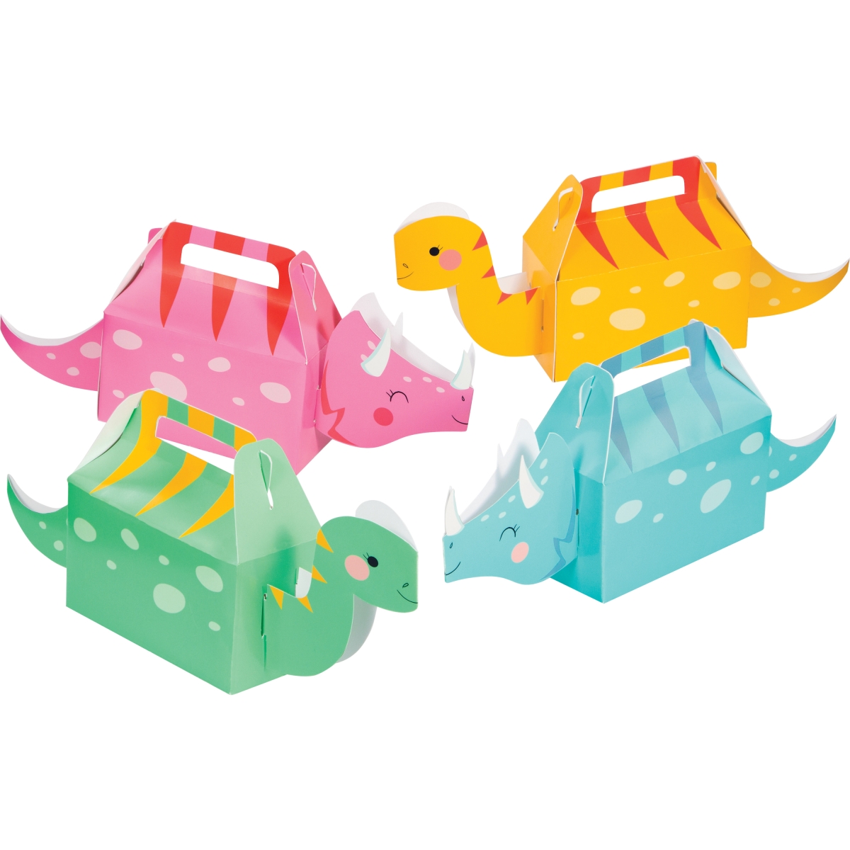 Picture of Creative Converting 346439 5.25 x 2.55 in. Girl Dinosaur Treat Boxes - 24 Count