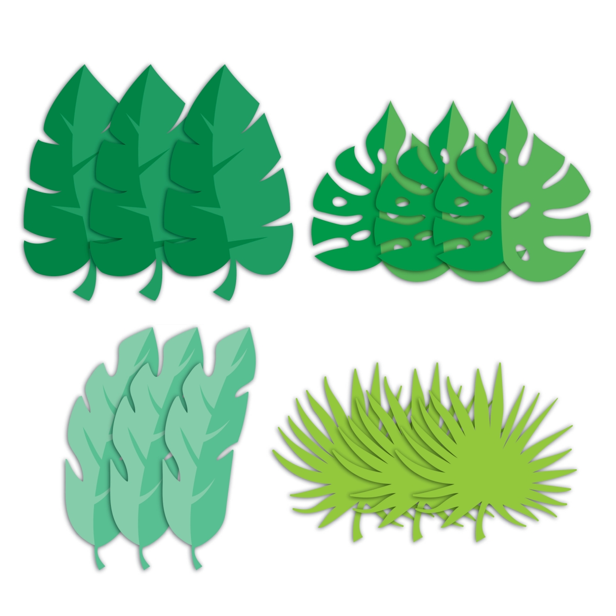 Picture of Creative Converting 346441 Jungle Leaf Cutouts - 144 Count
