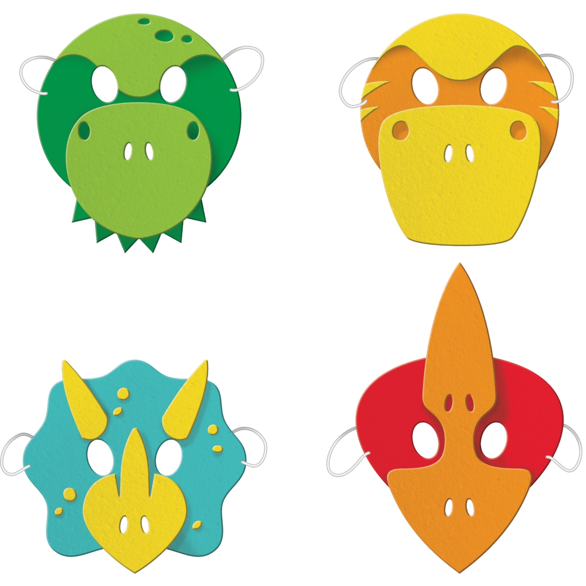 Picture of Creative Converting 346446 Boy Dinosaur Masks - 24 Count
