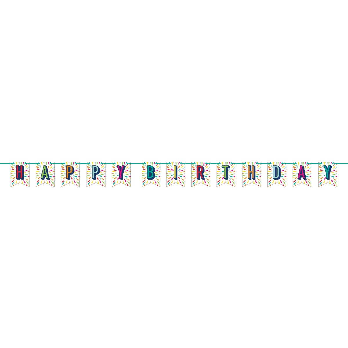 Picture of Creative Converting 347444 109 x 6 in. Birthday Burst Banners - 12 Count