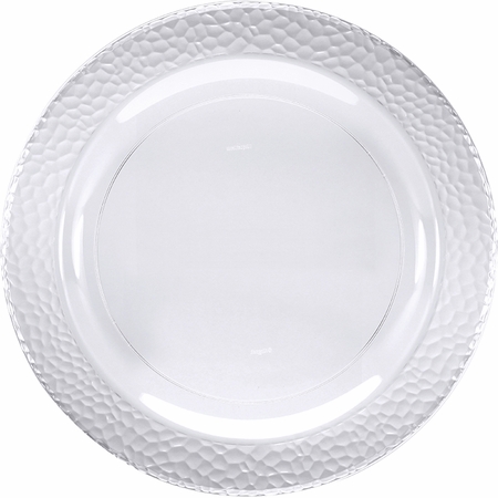 9 in. Clear Pebble Plastic Dinner Plates - 120 Count