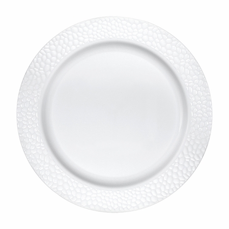 10 in. Pearl Pebble Plastic Banquet Plates - 120 Count