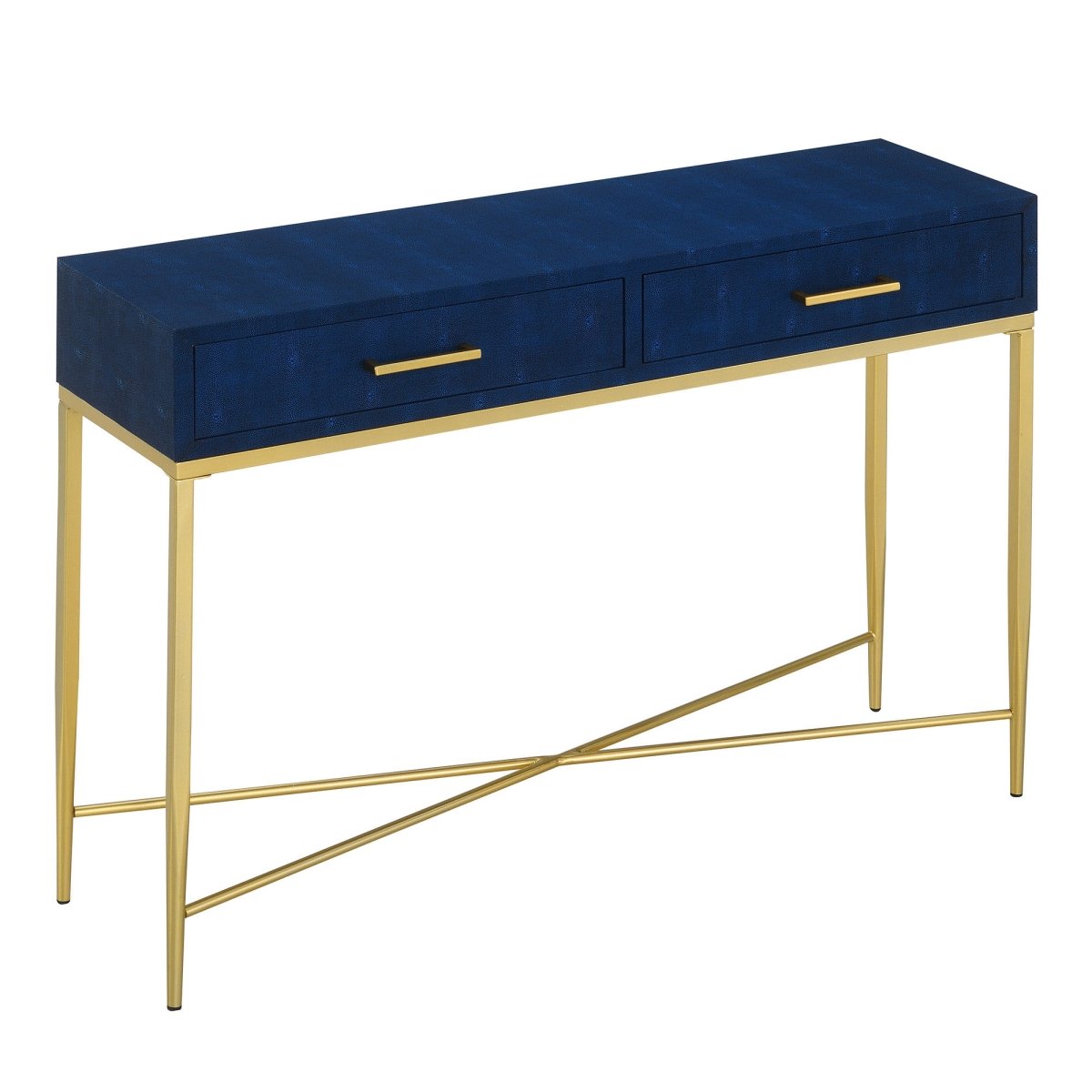 42 x 12 x 30 in. Ashley Console Table, Blue & Gold -  Convenience Concepts, HI2585865