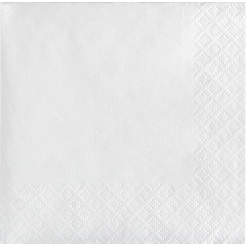 2Ply Beverage Napkin, White - 40 Count