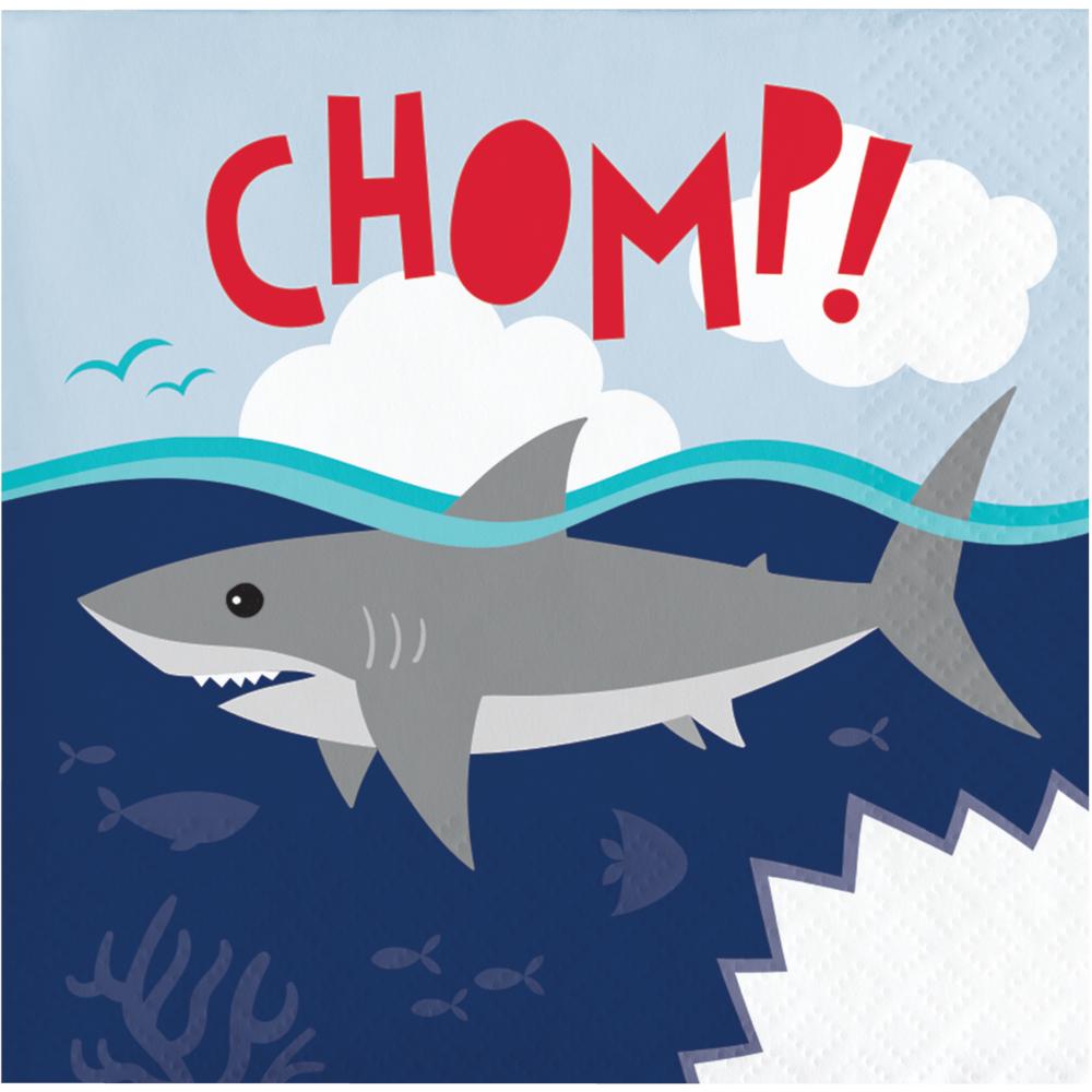 5 in. Shark Party Beverage Napkin