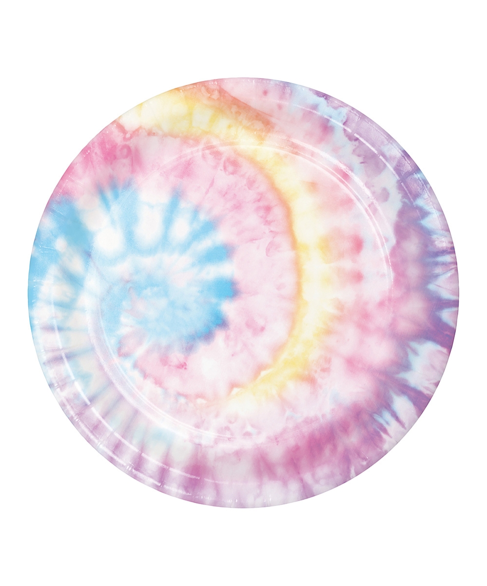 22 cm Tie Dye Party Dinner Plate, Multi Color