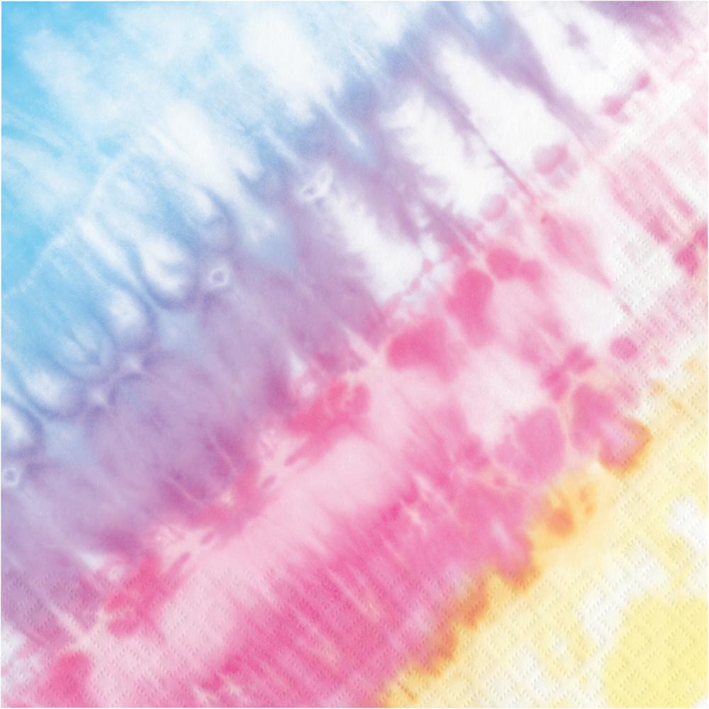 6.5 in. Tie Dye Party Luncheon Napkin, Multi Color