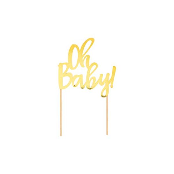 Picture of Access 351513 4.7 x 8 in. Oh Baby Cake Topper&#44; Gold