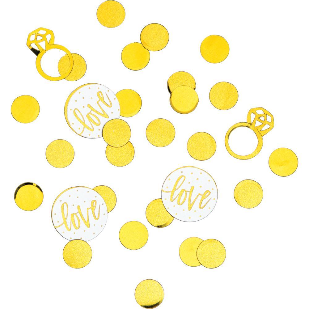 Picture of Creative Converting 351592 Wedding Confetti&#44; White & Gold