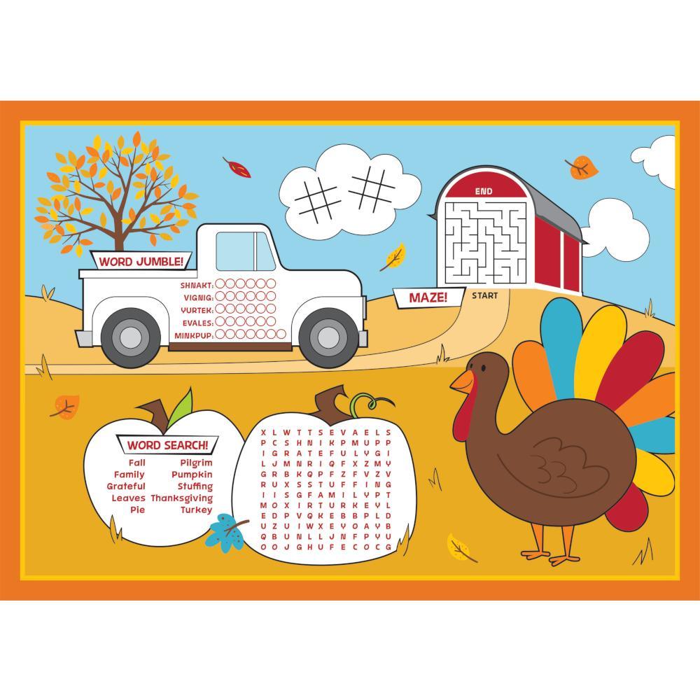 Picture of Access 353002 10 x 14 in. Fall Activity Placemats, Multi Color
