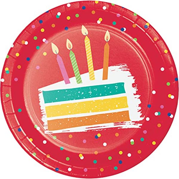 7 in. Festive Cake Luncheon Plate, Multi Color