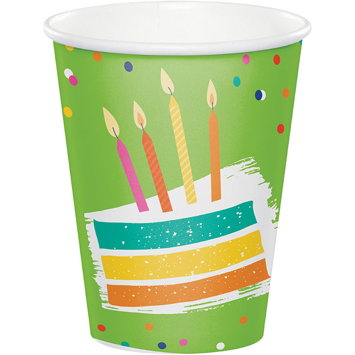 9 oz Festive Cake Hot & Cold Paper Cup