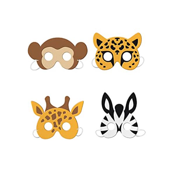 Picture of Access 355785 7 x 7 in. Party Animals Foam Masks&#44; Multi Color