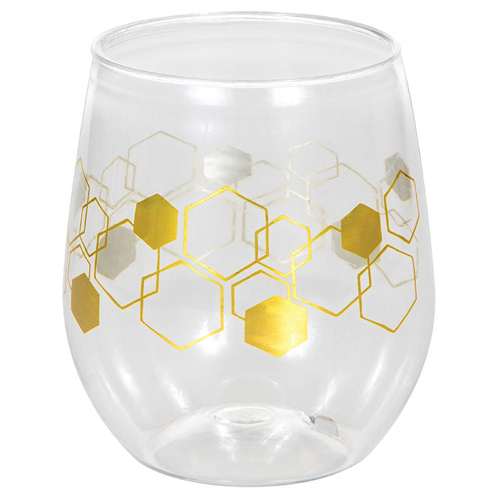 Picture of Access 355788 14 oz Honeycomb Stemless Foil Wine Glass