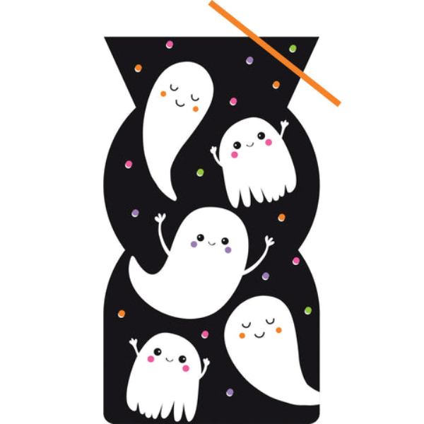 9 x 5 in. Happy Ghosts Shaped Cello Bag