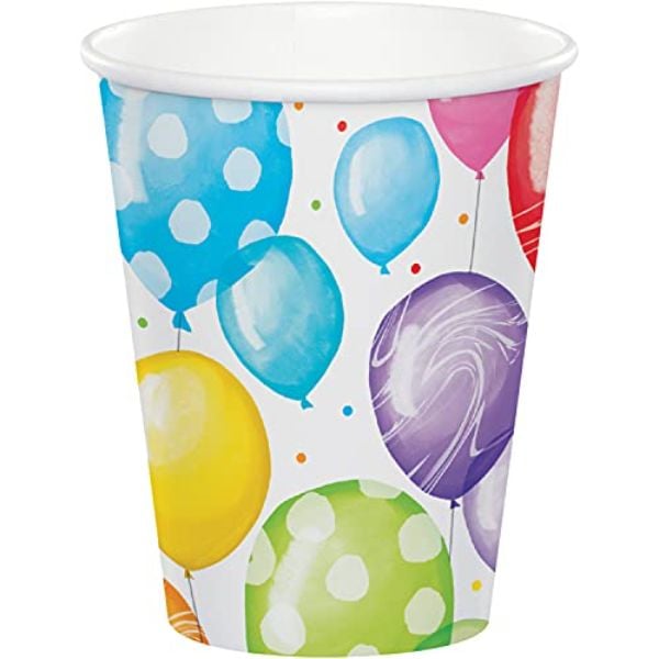 357390 9 oz Balloon Bash Hot & Cold Paper Cup