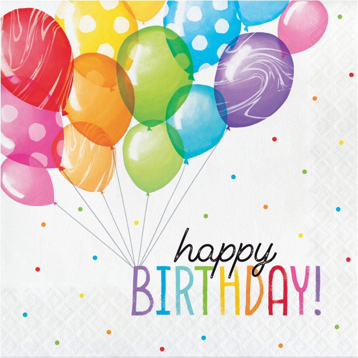 6.5 in. Balloon Bash Luncheon Paper Napkin