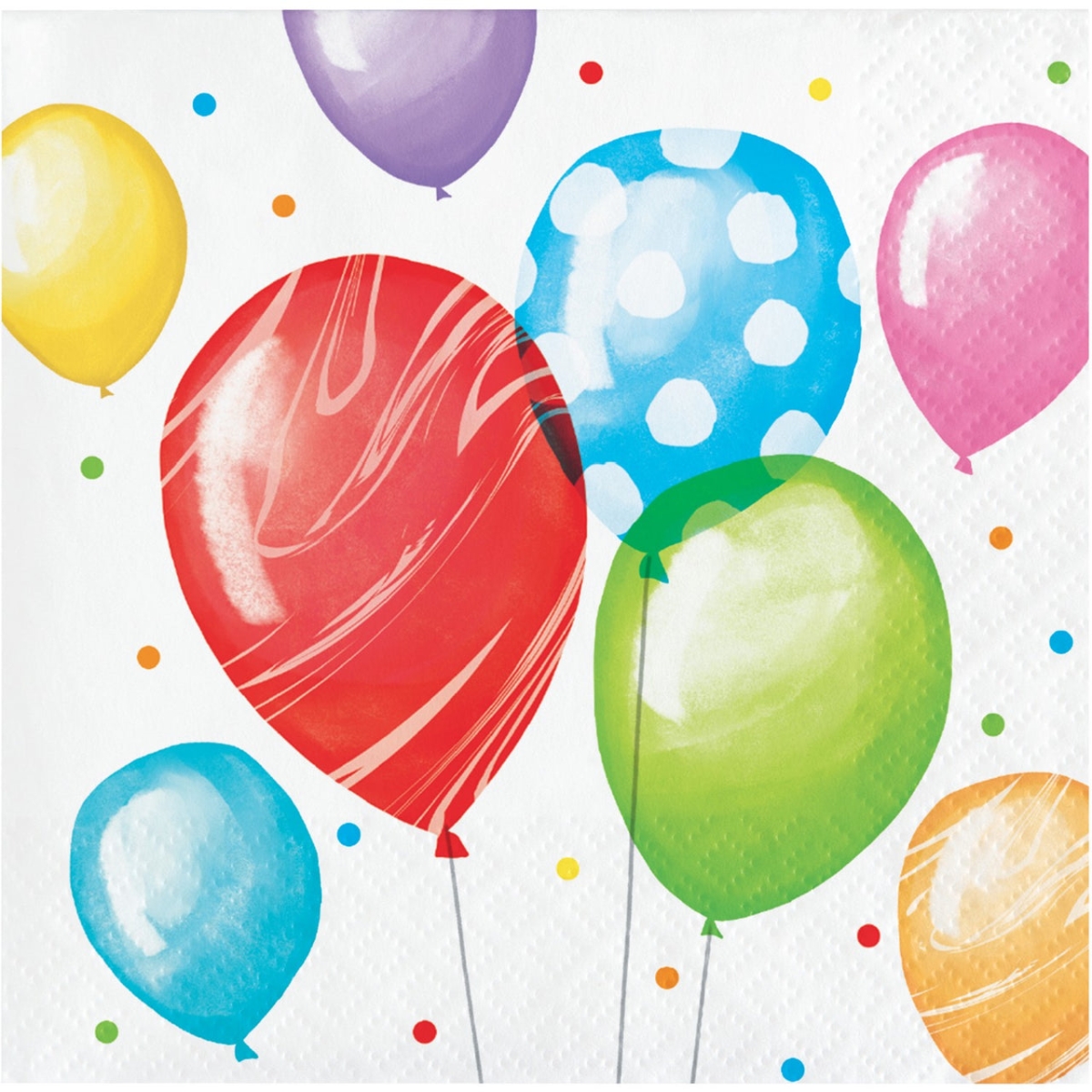 5 x 5 in. Balloon Bash Beverage Paper Napkin