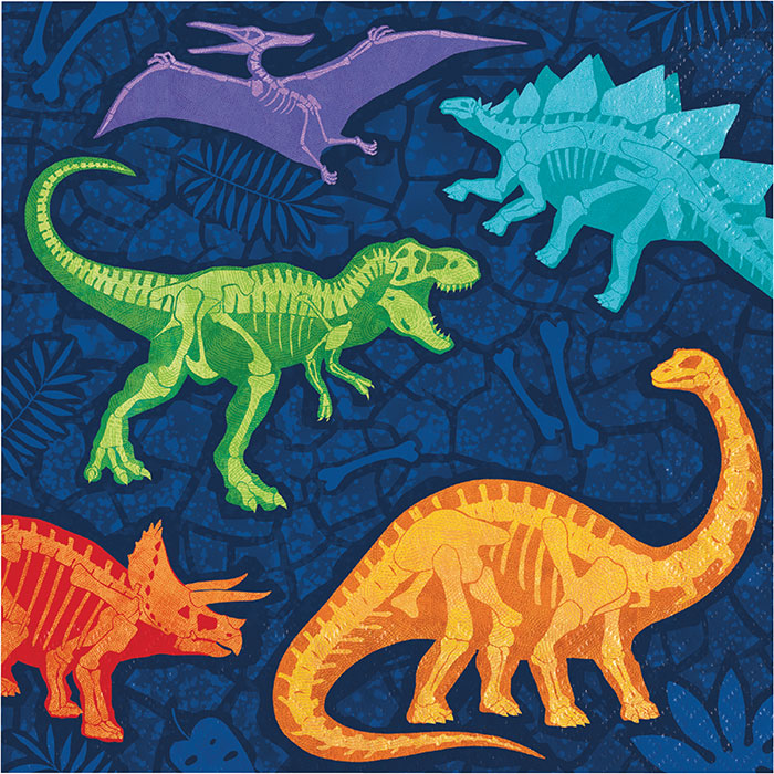 6.5 x 6.5 in. Dino Dig Luncheon Napkin