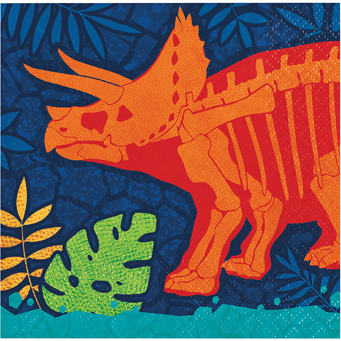 5 x 5 in. Dino Dig Beverage Napkin
