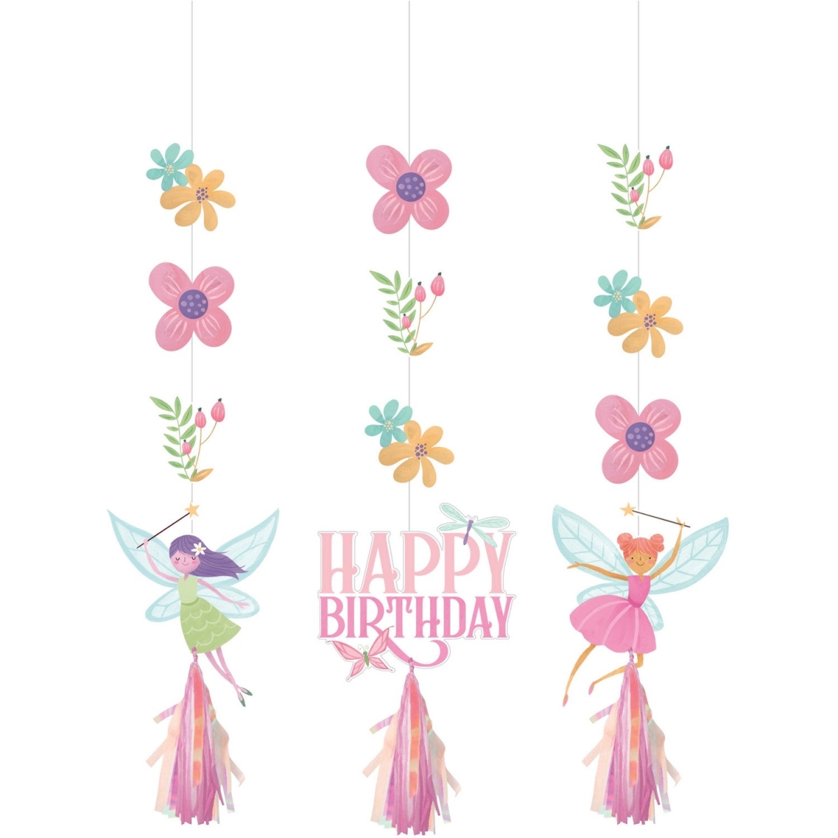 Picture of Creative Converting 360387 Fairy Forest Hanging Cutouts with Tassels