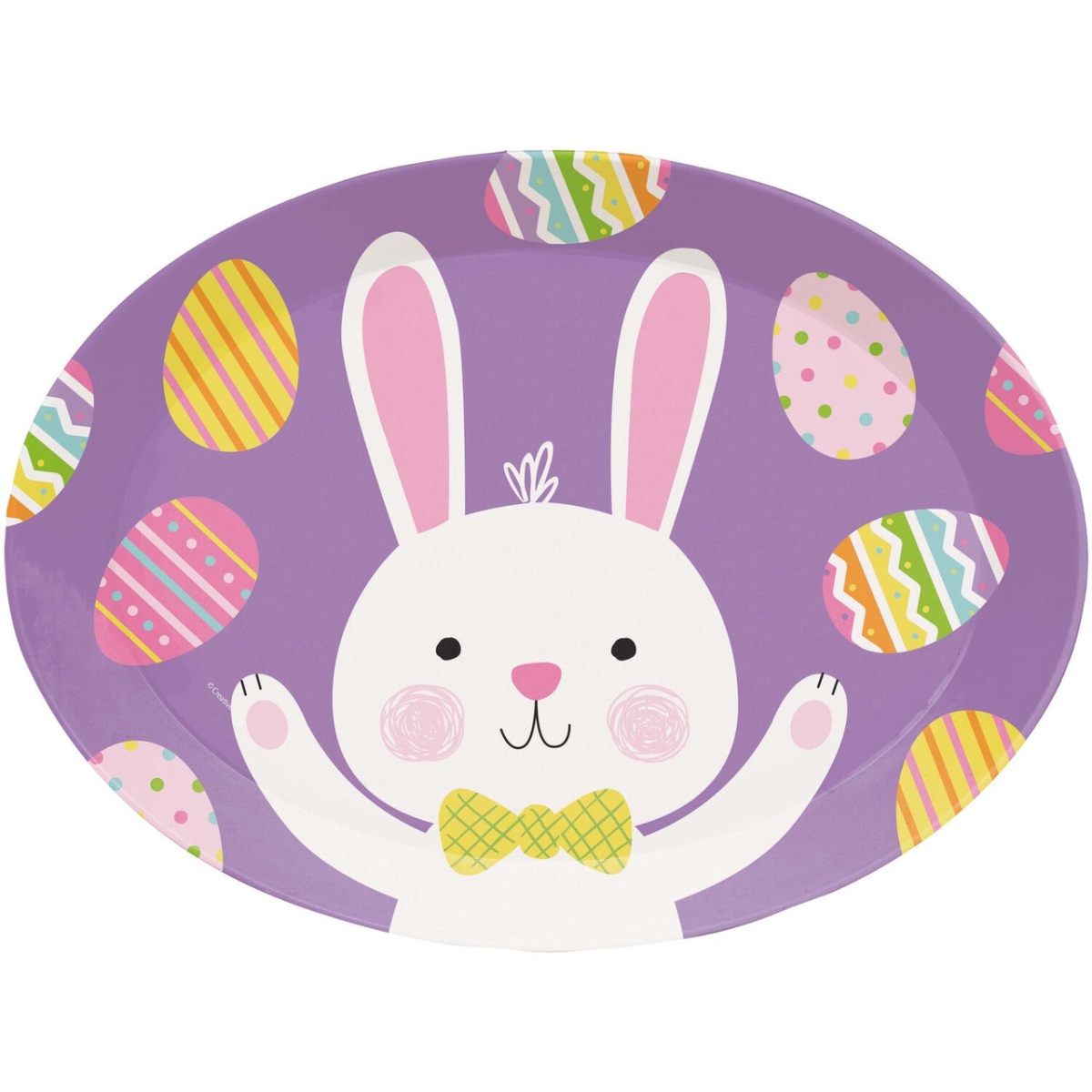 Picture of Creative Converting 363035 Oval Easter Plastic Tray