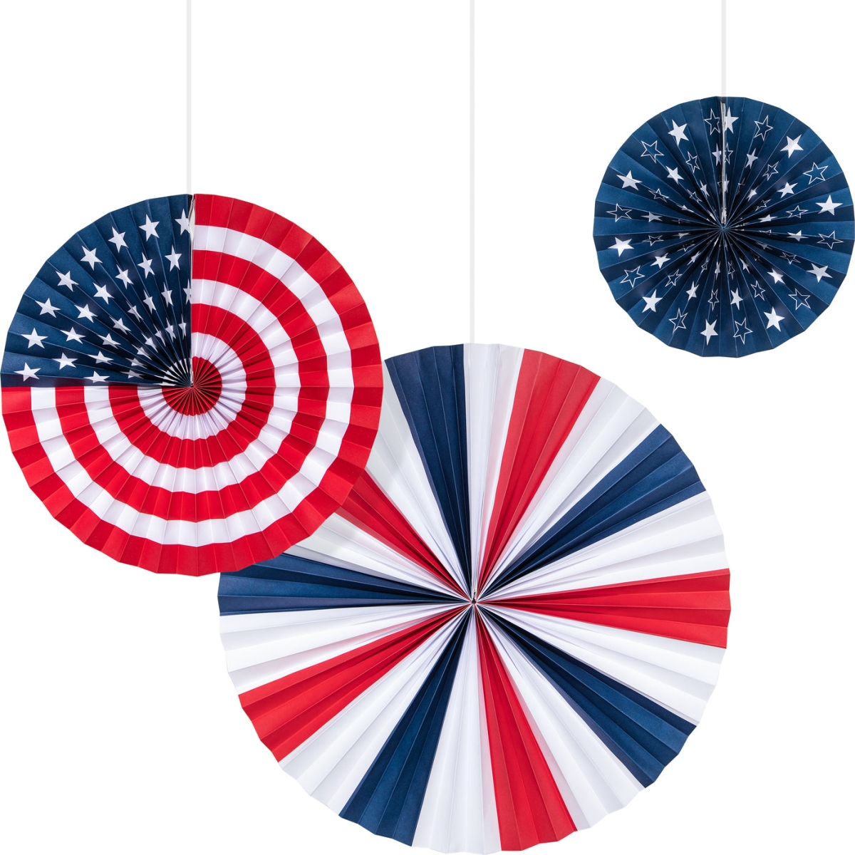 Picture of Creative Converting 362906 16 in.&#44; 12 in. & 8 in. Fans Party Decoration