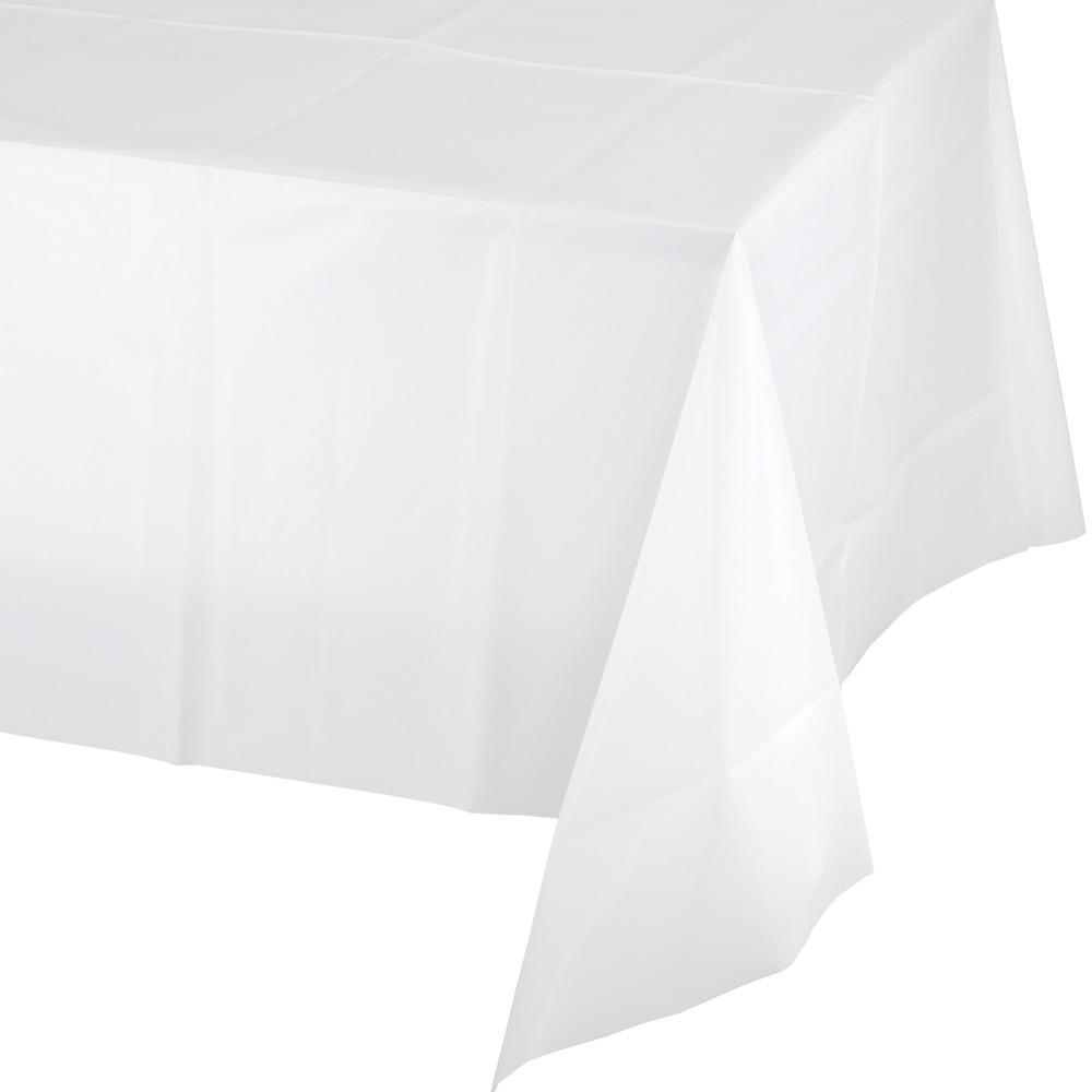 Group 910272 54 x 108 in. White Plastic Tablecover, Pack of 12