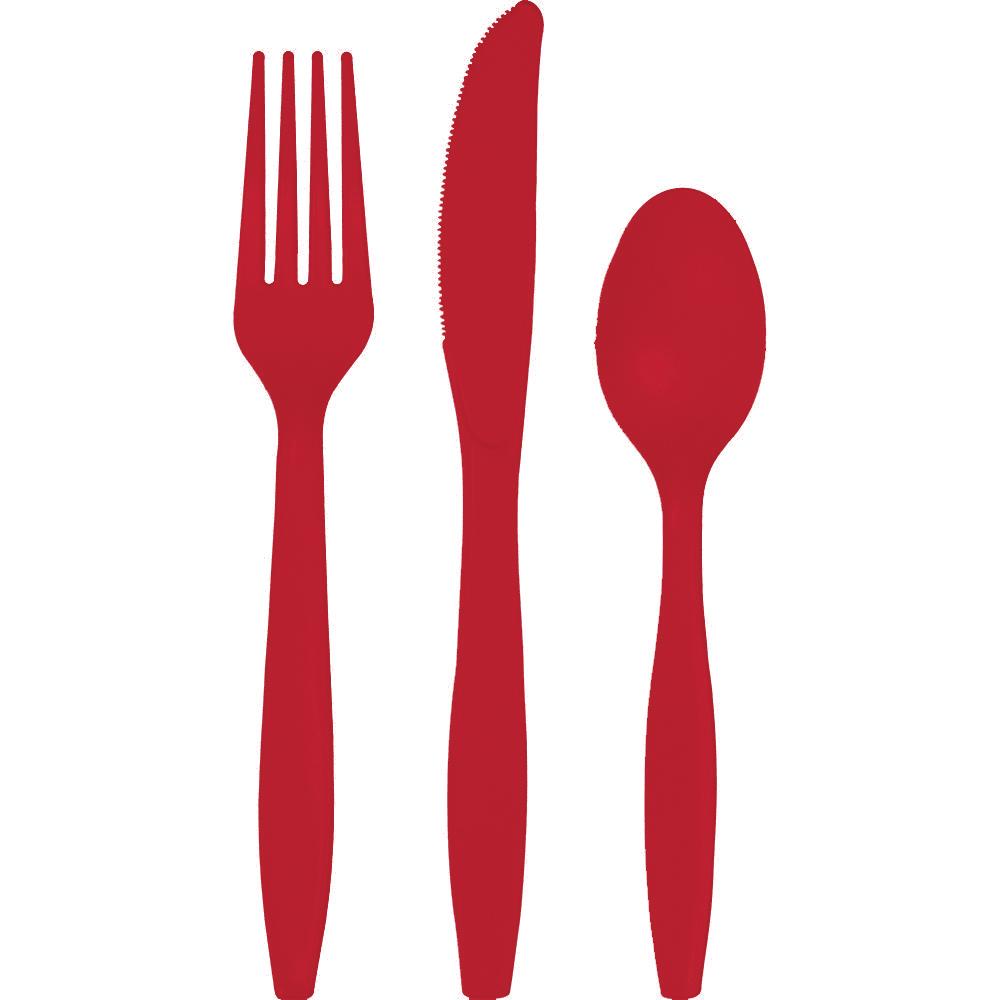Picture of Hoffmaster Group 813548 Classic Red Assorted Cutlery&#44; Pack of 12 - 18 per Pack