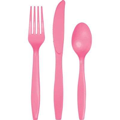 Picture of Hoffmaster Group 317356 Candy Pink Assorted Cutlery&#44; Pack of 12 - 18 Per Pack
