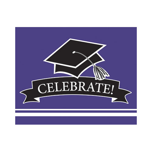 Hoffmaster Group 320079 School Spirit Purple Invitation44; Pack of 3 - 25 Per Pack