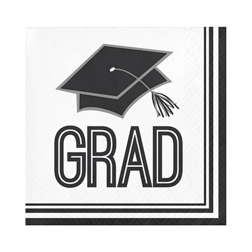 Hoffmaster Group 320089 2 Ply School Spirit White Beverage Napkin44; Pack of 10-36 Per Pack