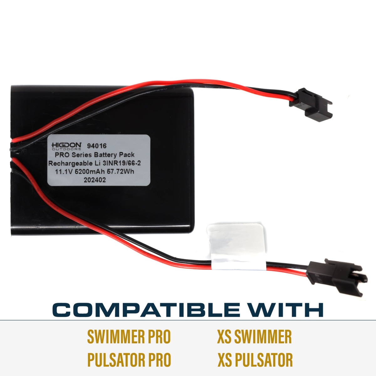 Picture of Higdon Decoys 94016 12V 5200 mAh Pro Series Double Battery Pack