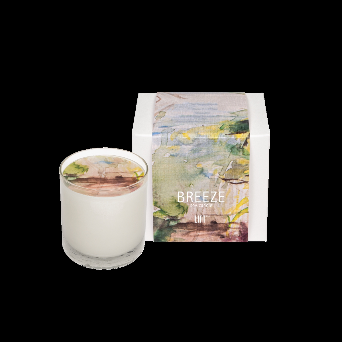 KIT-111-SPARK-GL8-BRZ-BOX 8 oz Breeze Glass Candle