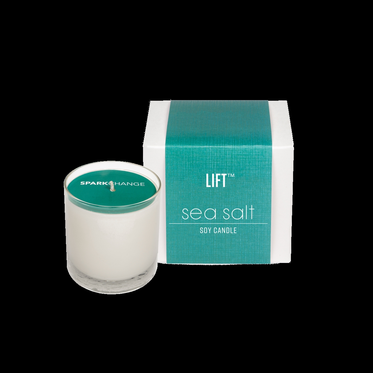 KIT-111-SPARK-GL8-SEA-BOX 8 oz Sea Salt Glass Candle