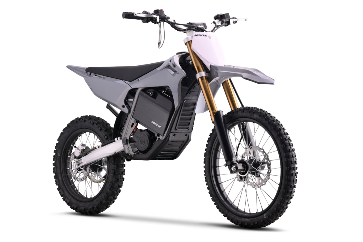 HP131E 8KW L-GREY 72V 35Ah 19-16 Front & Rear Wheel 8000W Lithium Battery Electric Dirt Bike for Adults, Gray
