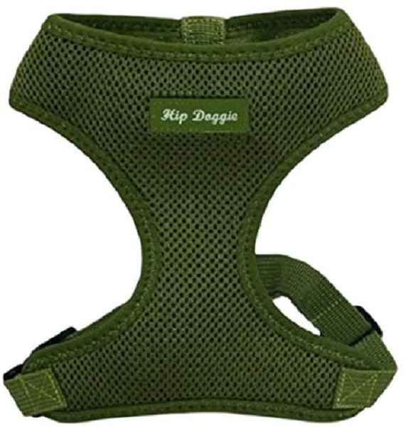 Picture of HipDoggie HD-6AMHGR-M Ultra Comfort Harness Dog Vest&#44; Olive Green - Medium