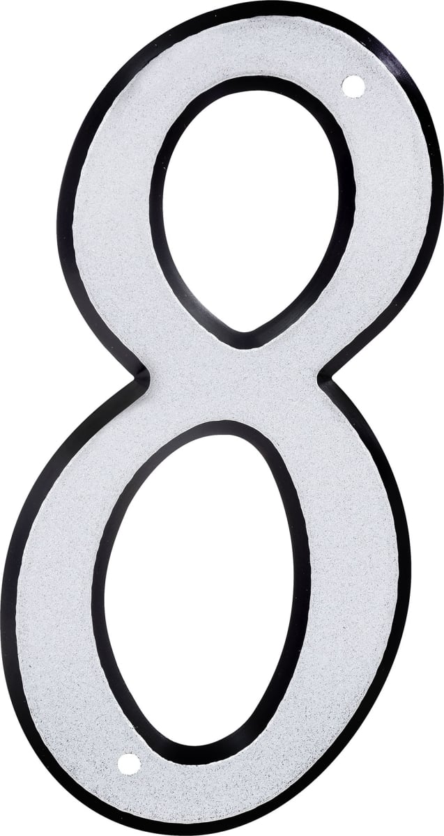 4 in. Nail-On Reflective Plastic House Number - 8