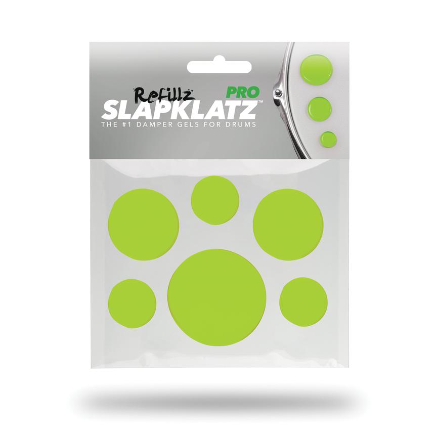 Pro Refillz Drum Damper Gel Pads without Case, Alien Green - 12 Gel Pads