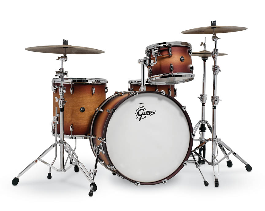 775923 4 Piece Renown Drum Set, Satin Tobacco Burst -  Gretsch Import