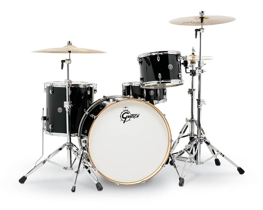 775204 4 Piece Catalina Club Drum Shell Pack, Piano Black -  Gretsch Import