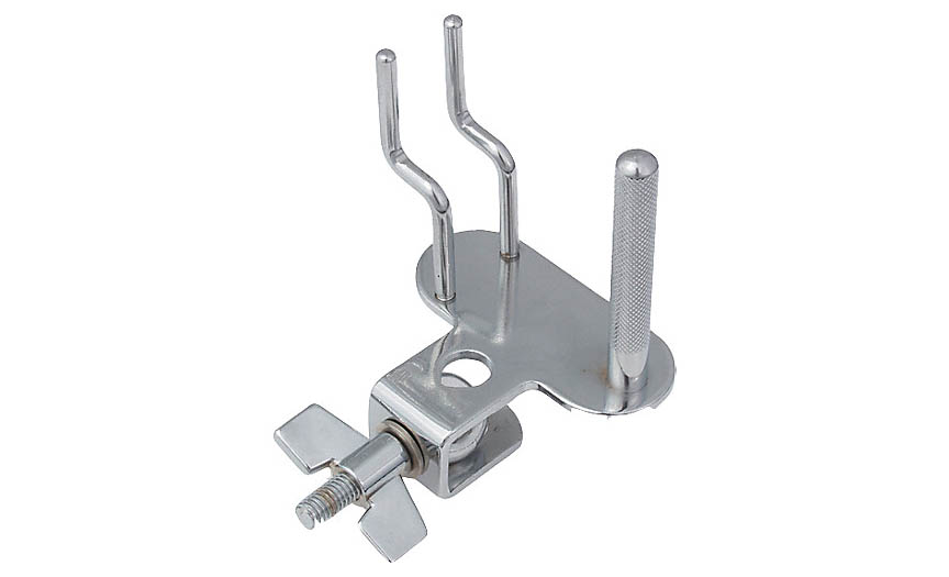 Wood Block & Cowbell Holder for Post Mount