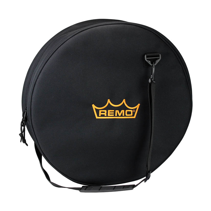 17.5 x 4.5 in. Padded Hand Drum Bag with Handle, Shoulder Strap & Zipper Pocket - Black