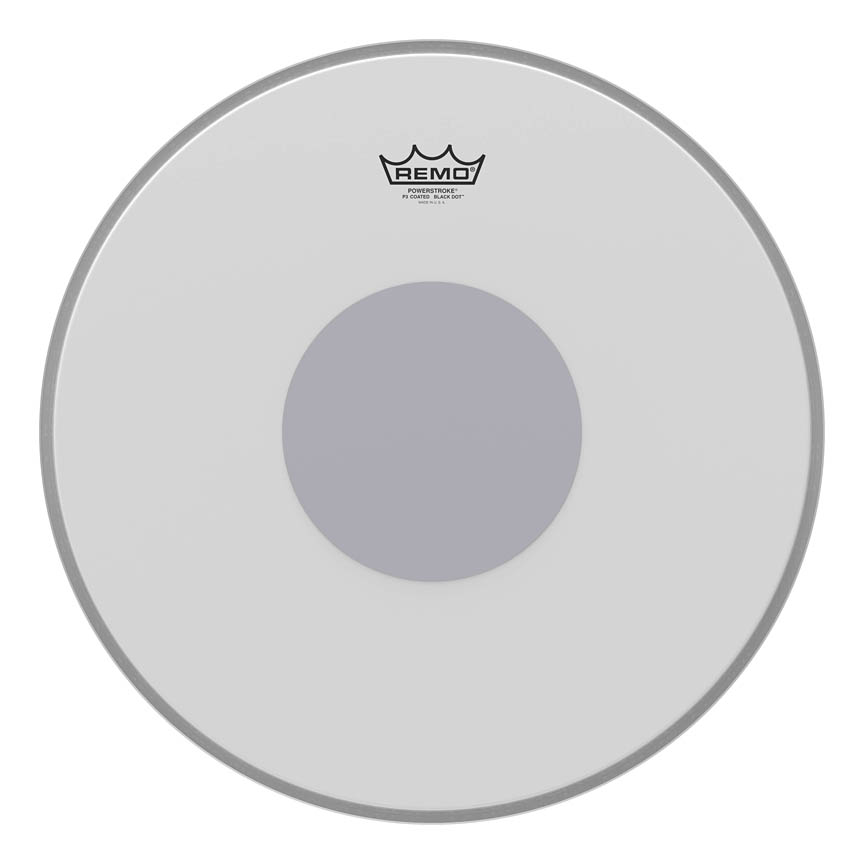 18 in. Dia. Powerstroke 3 Coated No Stripe Bottom Black Dot Bass Drum Head