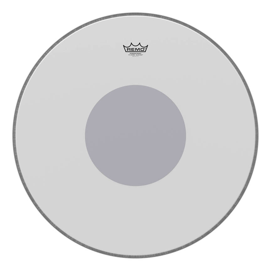 24 in. Dia. Powerstroke 3 Coated No Stripe Bottom Black Dot Bass Drum Head