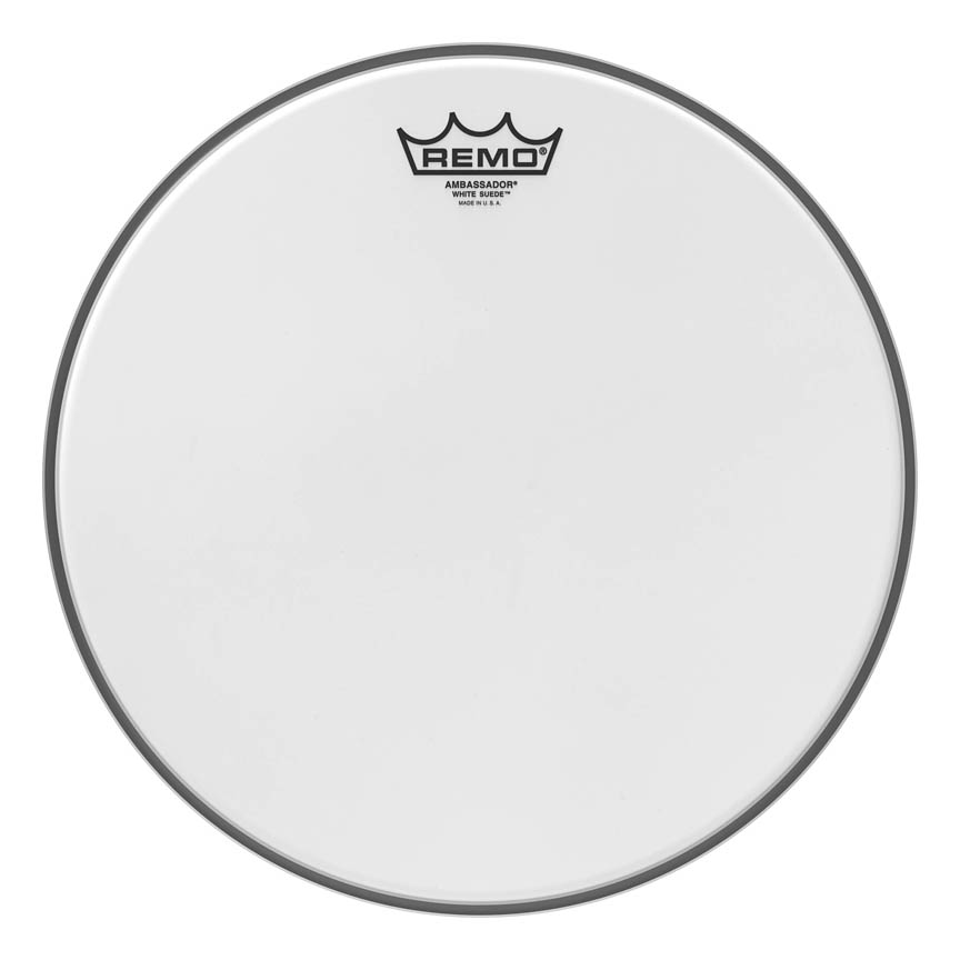 13 in. Dia. Ambassador White Suede Batter Drum Head