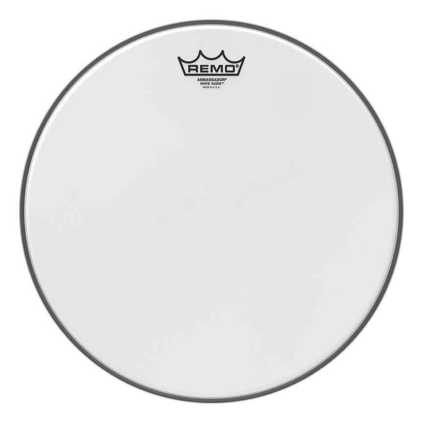14 in. Dia. Ambassador White Suede Batter Drum Head