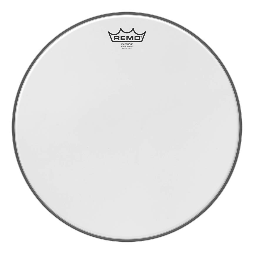 3700282 15 in. Dia. Emperor White Suede Batter Drum Head