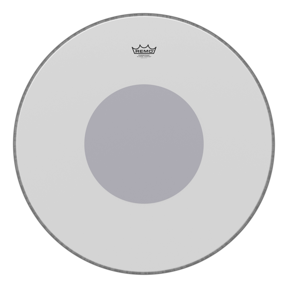 3701296 26 in. Dia. Bass Bottom Black Dot Powerstroke 3 Coated Drumhead