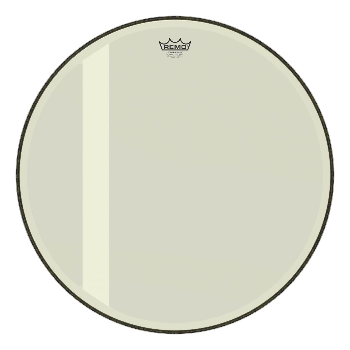 3701271 24 in. Dia. Bass Powerstroke 3 Hazy Felt Tone Drumhead